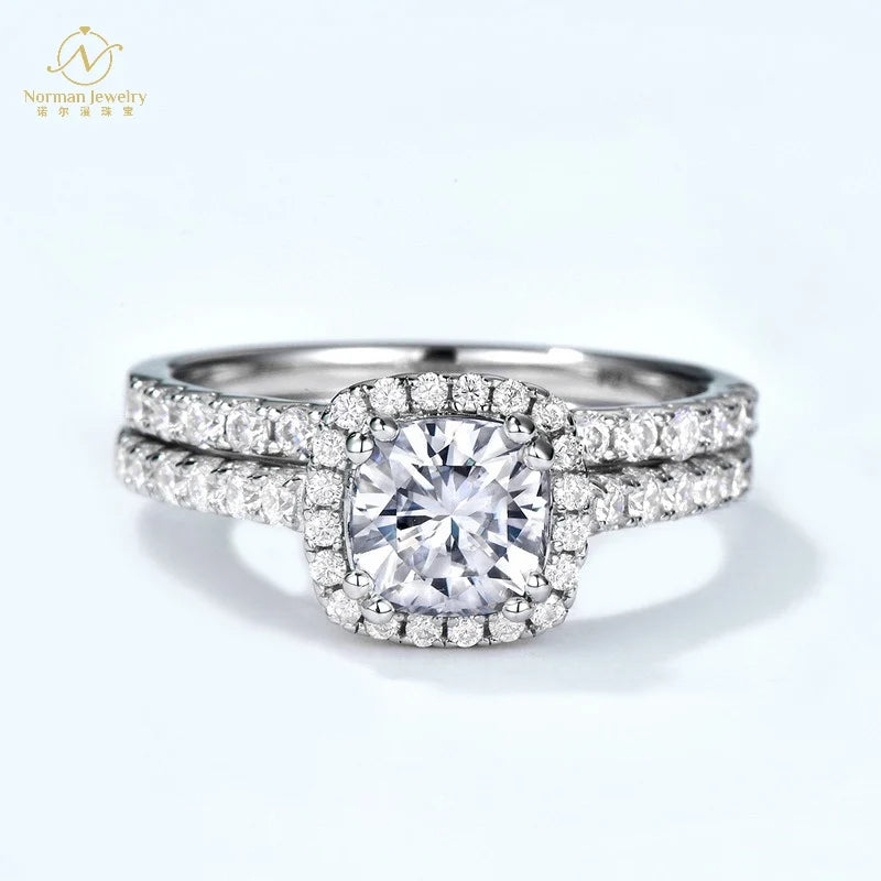 Luxury Fine S925 Silver Moissanite Ring for Women Elegant Classic Jewelry Inlaid New Cross-Border Group for Chinese Valentine's