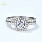 Luxury Fine S925 Silver Moissanite Ring for Women Elegant Classic Jewelry Inlaid New Cross-Border Group for Chinese Valentine's