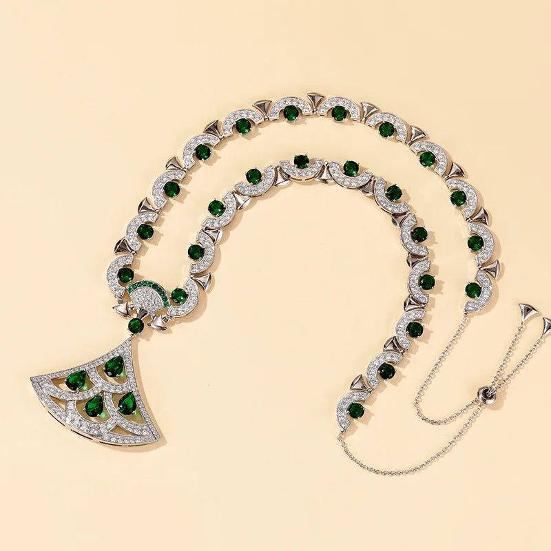 Best Quality Luxury Women's Necklace Long Sweat Chain Hand Inlay CZ Colorful Crystal Jewelry for Party Featuring Zircon Main