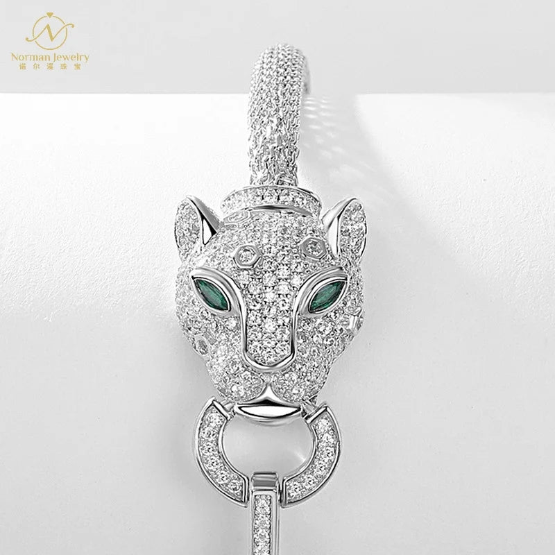 European American S295 Silver Cross-Border Style Falling Galaxy Exquisite Bracelet Fashionable Animal Shape Trendy Zircon Bangle