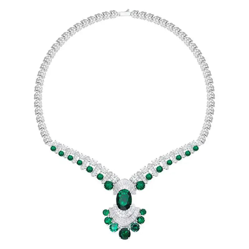 High-End Classic Style Women's Brass Pendant Necklace Zircon Inlay and Pearl Ball for Banquets Weddings Evening Events