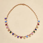 Original Design High-Grade Women's Gold-Plated Brass Clavicle Chain Trendy Necklace for Evening Wear and Party Banquets