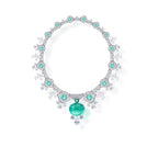 Trendy Unisex Hexagon Brass CZ Necklace with Rhodium Plated Custom Chain Custom Party Jewelry for Ladies