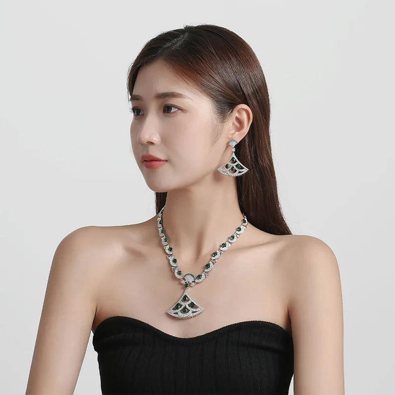 Best Quality Luxury Women's Necklace Long Sweat Chain Hand Inlay CZ Colorful Crystal Jewelry for Party Featuring Zircon Main