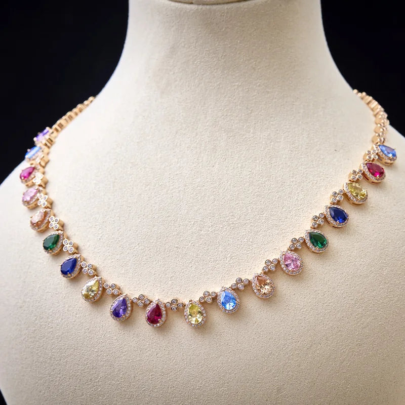 Original Design High-Grade Women's Gold-Plated Brass Clavicle Chain Trendy Necklace for Evening Wear and Party Banquets