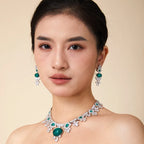 Trendy Unisex Hexagon Brass CZ Necklace with Rhodium Plated Custom Chain Custom Party Jewelry for Ladies