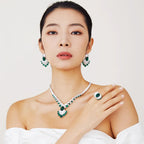 High-End Classic Style Women's Brass Pendant Necklace Zircon Inlay and Pearl Ball for Banquets Weddings Evening Events