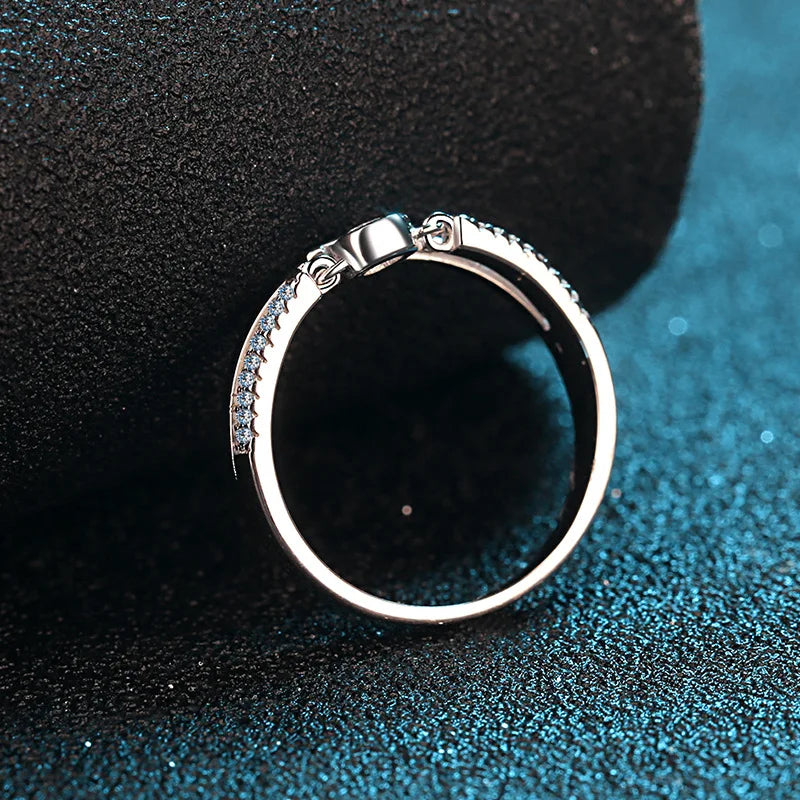 Factory Direct Supply PT950 Gold 925 Sterling Silver Women's Gemstone Classic Geometric Moissanite Diamond Ring Jewelry