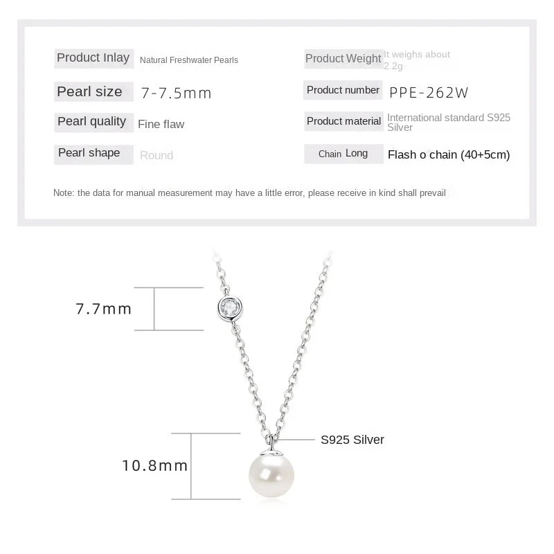 French Retro Passepartout Natural Freshwater Pearl Necklace High-End Luxury Fashion Pendant Versatile Trendy Cross-Border Design